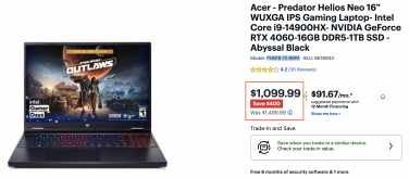 a screenshot of a laptop on best buy's website
