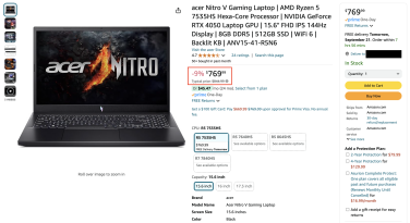 a screenshot of an amazon listing