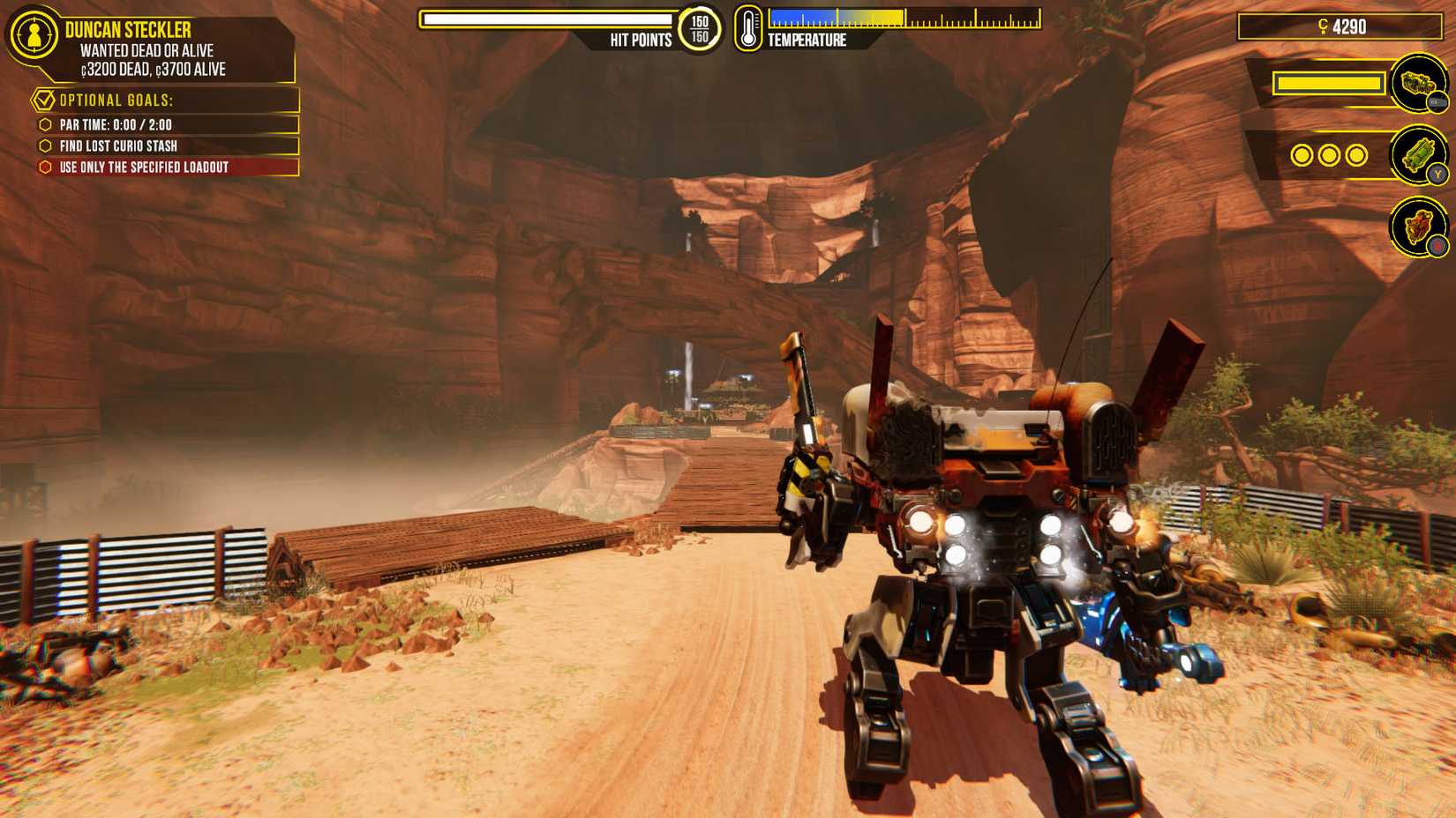 A Bounty Star screenshot showing a mission where Clem is piloting a raptor and looking for some bandits